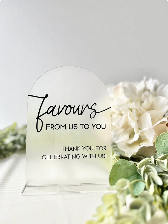 Favours - 3D Table Sign