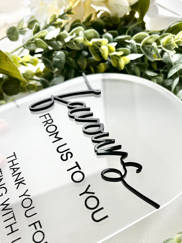 Favours - 3D Table Sign