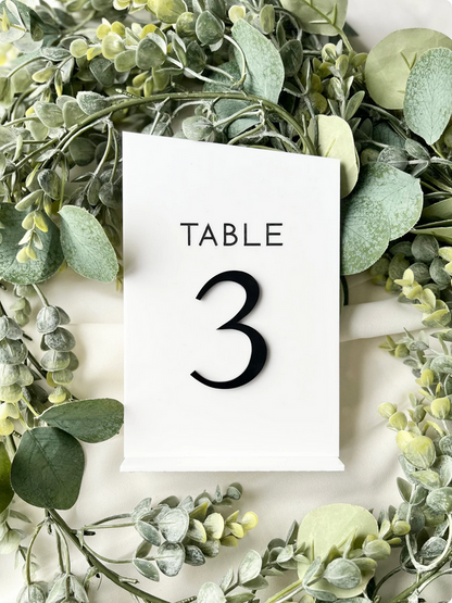 Acrylic Table Numbers - 3D Table Numbers