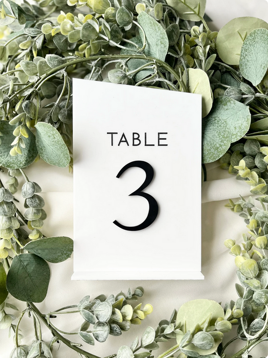 Acrylic Table Numbers - 3D Table Numbers