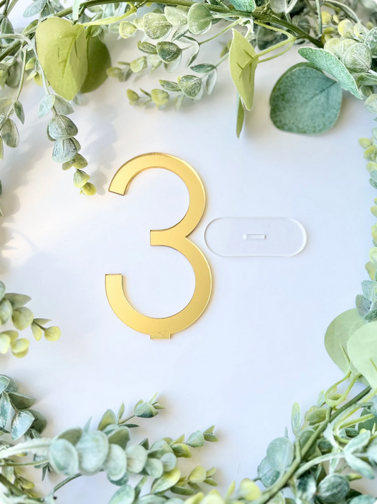 Acrylic Table Numbers - Digits