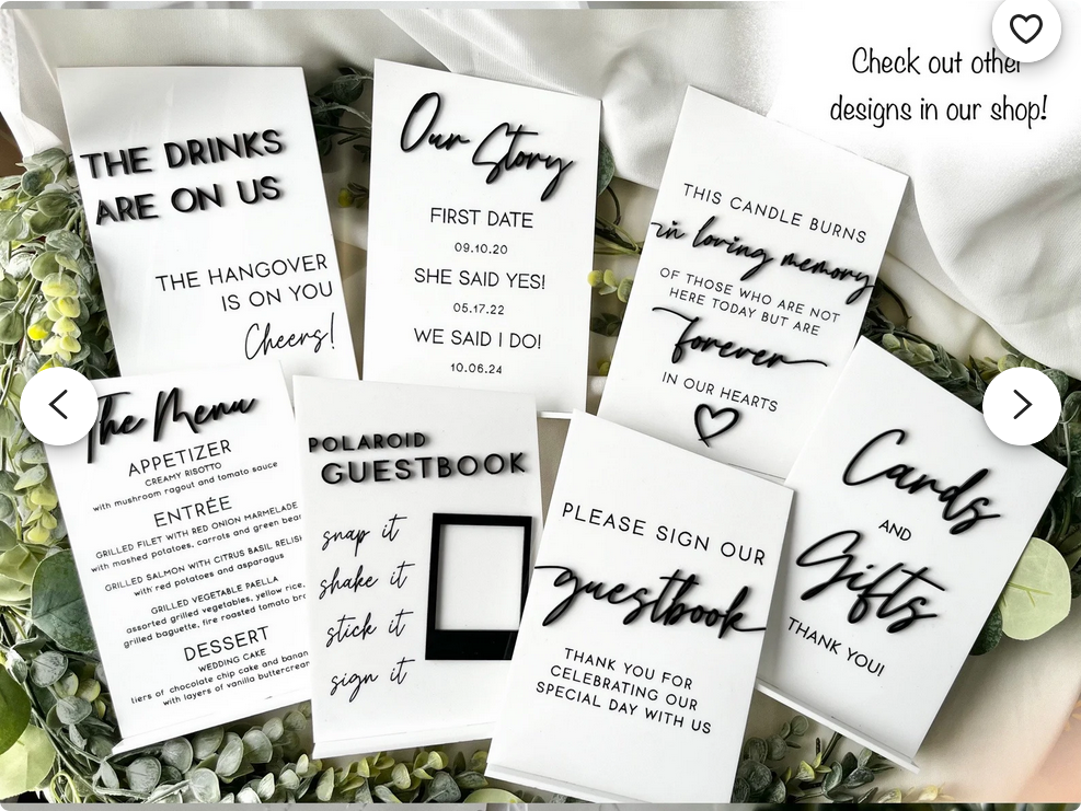 Signature Cocktail Menu - 3D Bar Sign