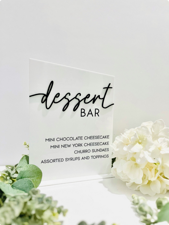 Dessert Bar - 3D Table Sign
