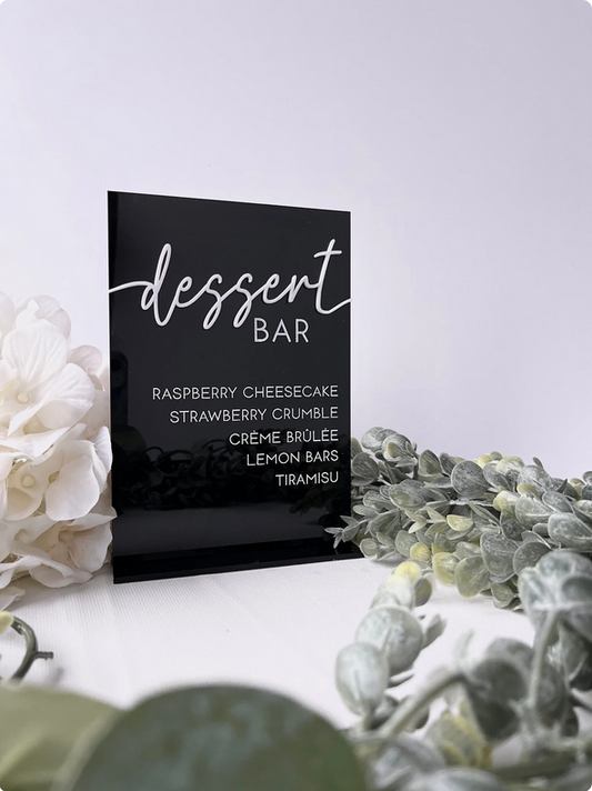 Dessert Bar - 3D Table Sign