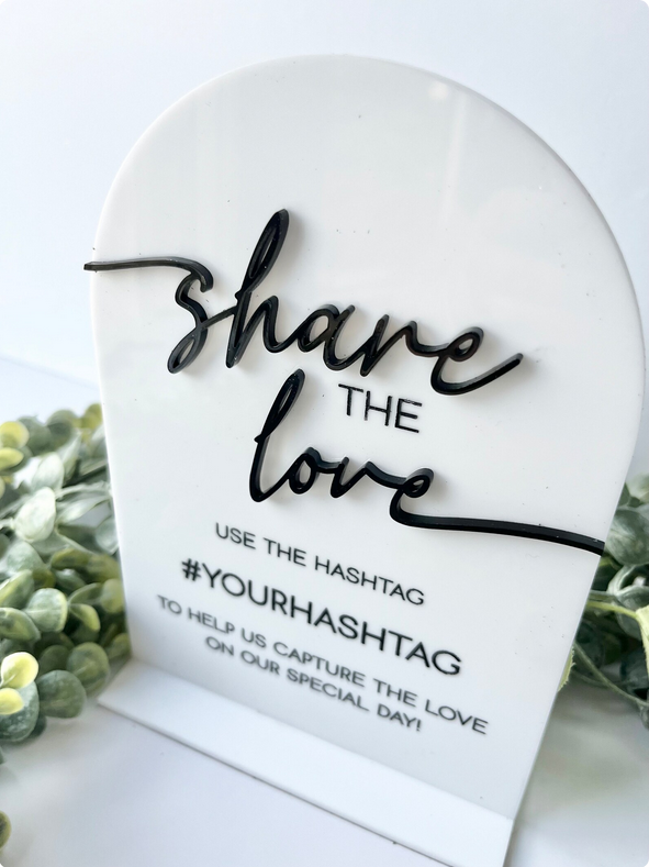 Hashtag - Table Sign