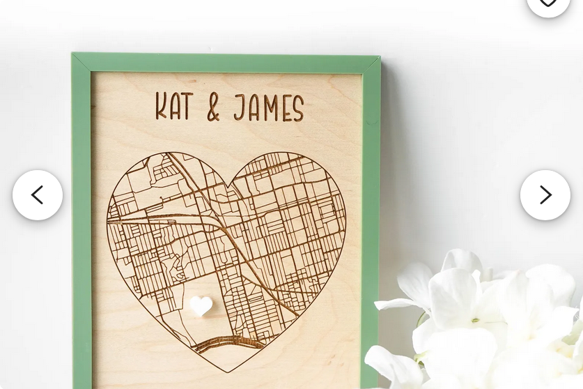 Love Map - Customized  (Green Frame)