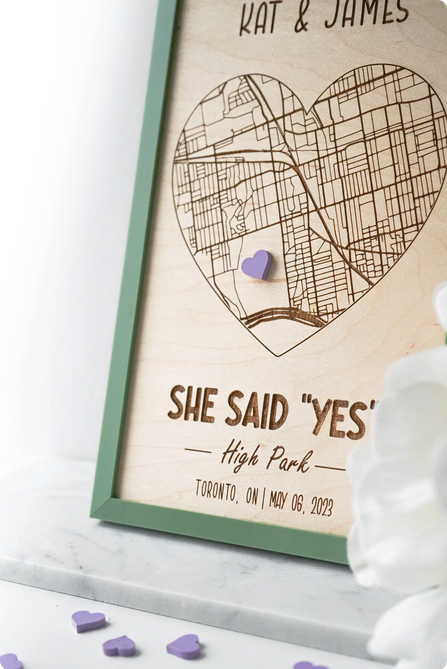 Love Map - Customized  (Green Frame)