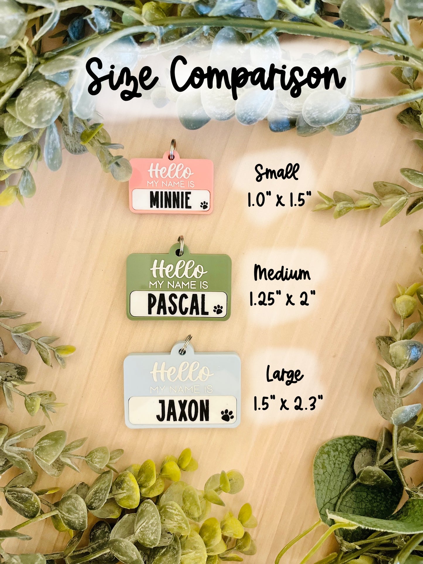 Pet ID Tags - "Hello My Name Is"