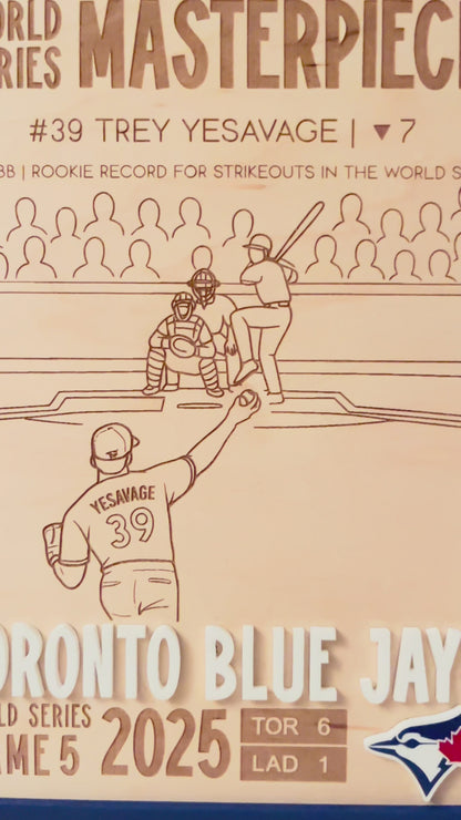 Toronto Blue Jays 2025 World Series Plaque - Game 5