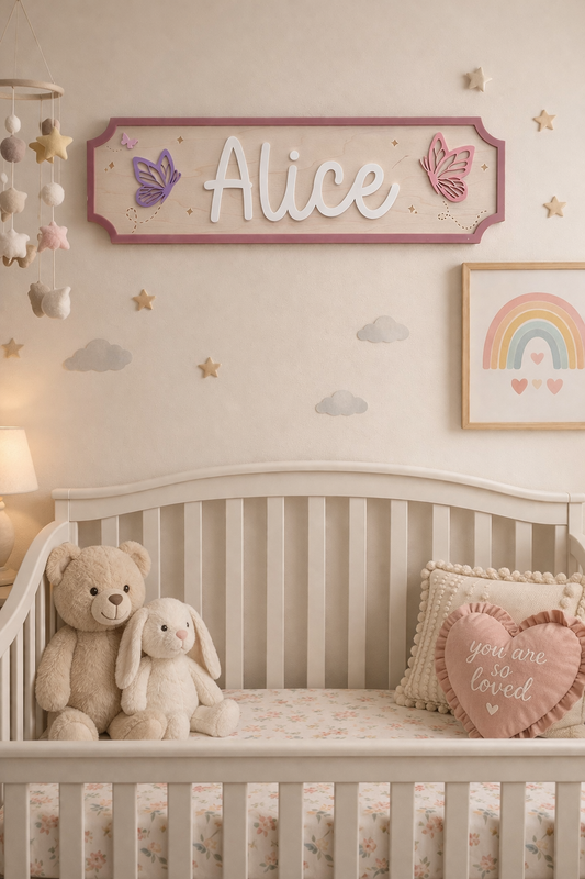 Name Plate - Butterfly Theme